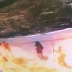 [動画0:39] 掘削機がガス管を損傷、覗き込んでいた人たちが爆発に巻き込まれる