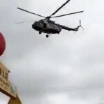 [動画0:45] ヘリコプター、ハリケーン被害の調査に向かうも墜落