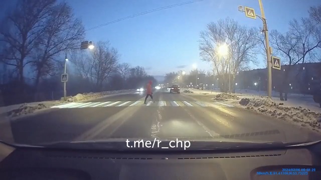 [動画0:11] 横断歩道の少年、高齢ドライバーにはねられルーフに乗り上げる